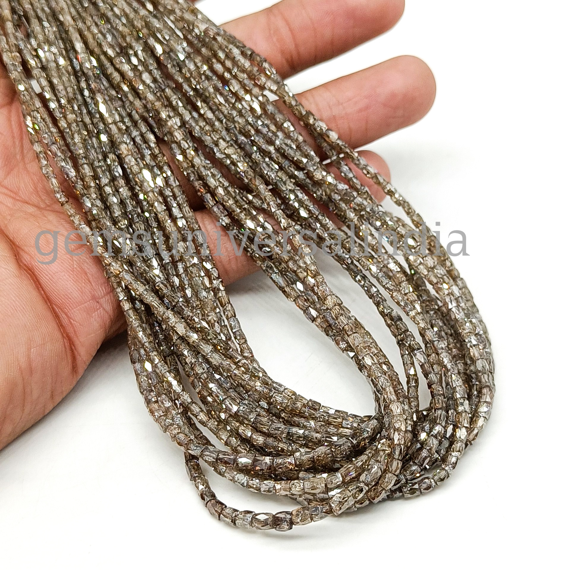 Natural Brown Diamond Faceted Pipe Shape Beads, Faceted Diamond Beads,  Fancy Diamond Bead Strands for Jewelry Making, 16