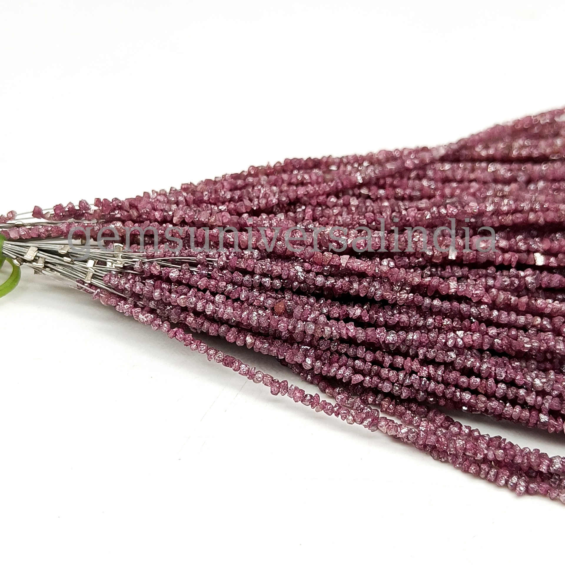 High Quality Pink Diamond Uncut Beads 2-3mm Rough Diamond Beads, Conflict Free Diamond Bead Strands, Diamonds for Jewelry Making