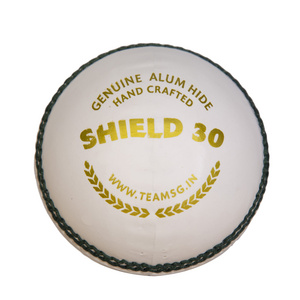 Professional Cricketers Choice SG Brand Original India Factory Made Cricket ball Genuine White Leather Alum 4Piece 30 Over ball