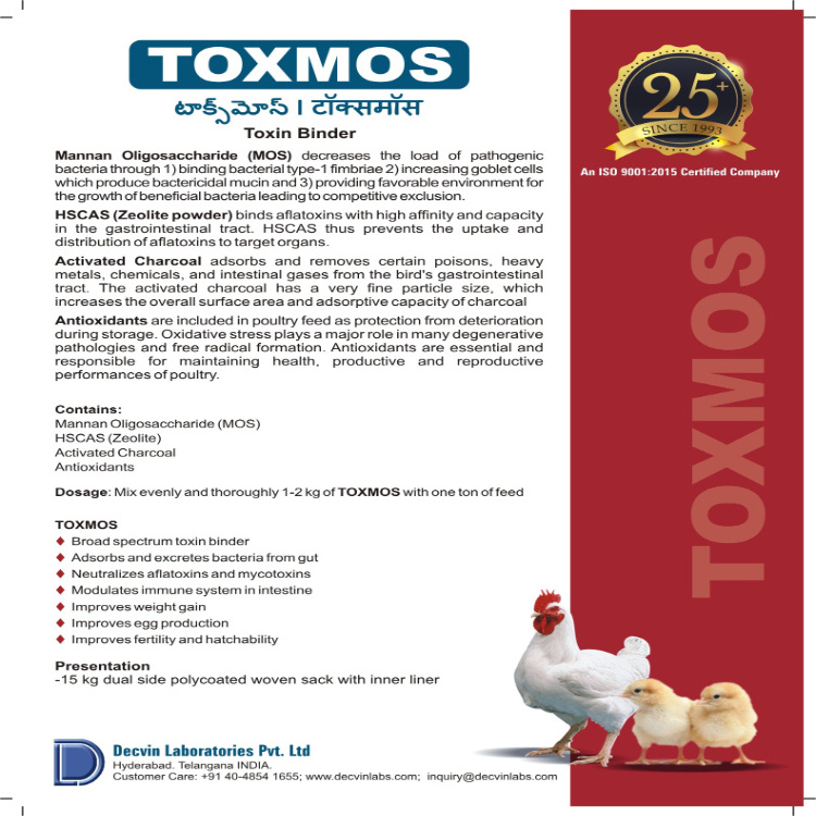 Toxmos Toxin Binder High Workable Poultry Vitamin Feed Additives for Chickens Immune Booster Anti Stress