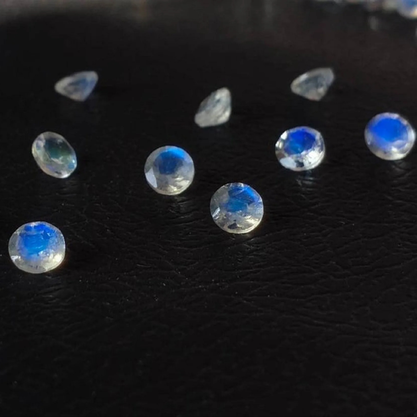 6mm Natural White Rainbow Moonstone Faceted Loose Gems For Jewelry Making At Wholesale Price