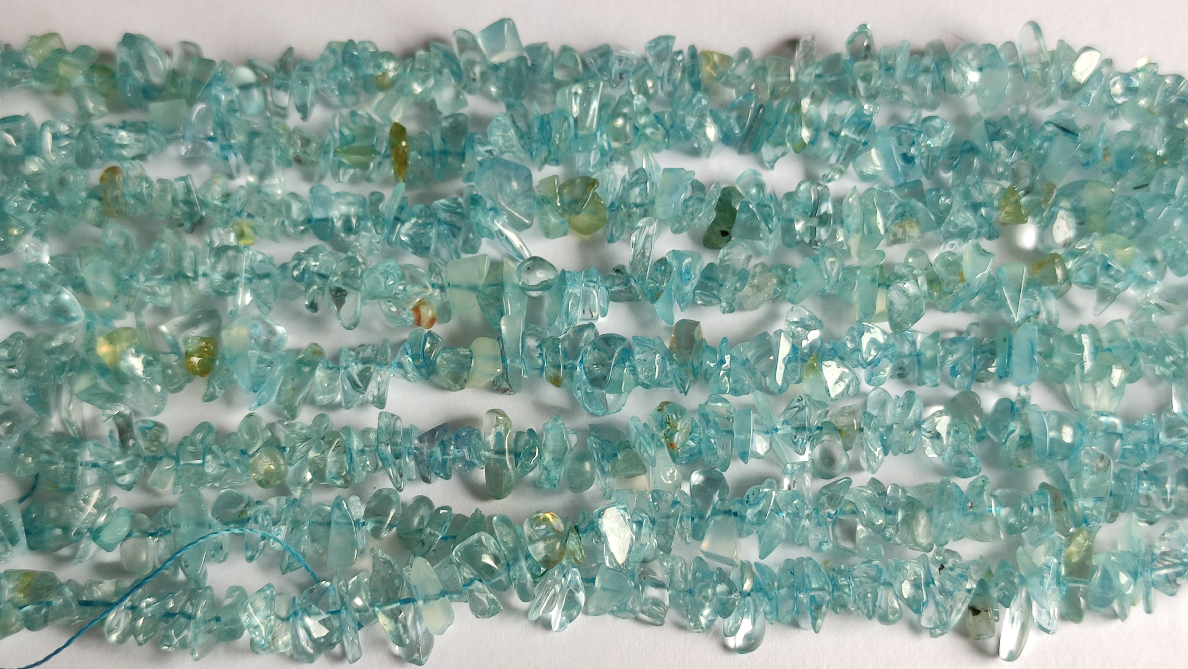 Super Blue Aquamarine Color Irregular natural Chips Stone Crystal Beads At Good Price Online Direct Supplier