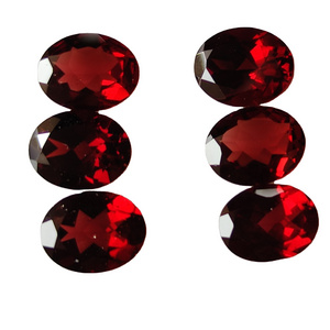 Factory Wholesale Natural Red Garnet Oval Cut Loose Gemstone Price Per Grams