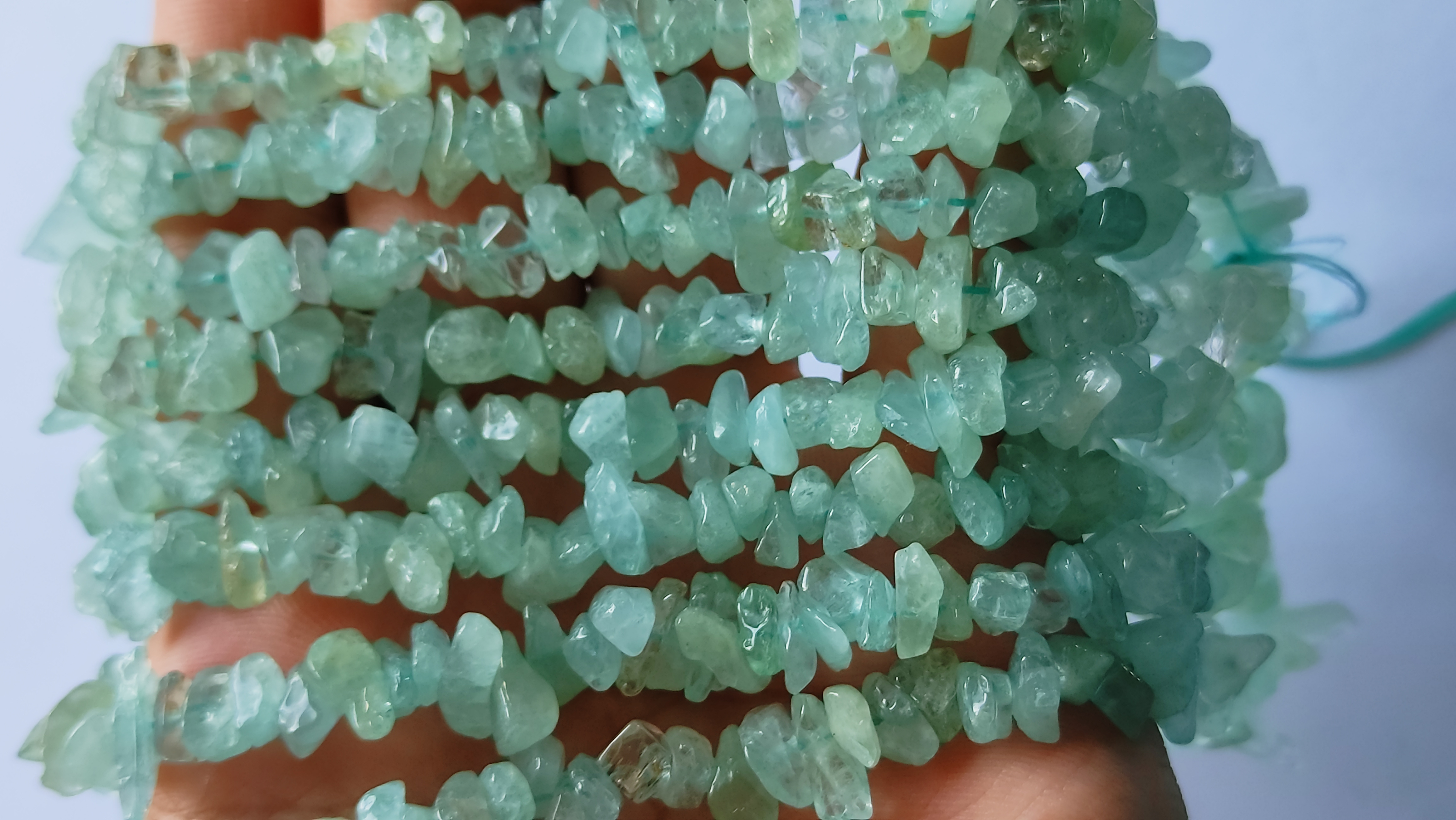 Super Blue Aquamarine Color Irregular natural Chips Stone Crystal Beads At Good Price Online Direct Supplier