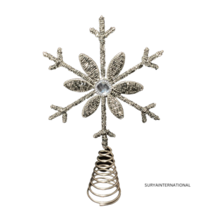 Radiant Silver Christmas Tree Topper - Glittering Star for Festive Holiday Decor - Premium Xmas Tree Ornament