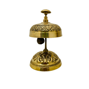 Brass Table Bell - Polished Brass / Puja / Pooja Bell Religious Use Various Sizes Available