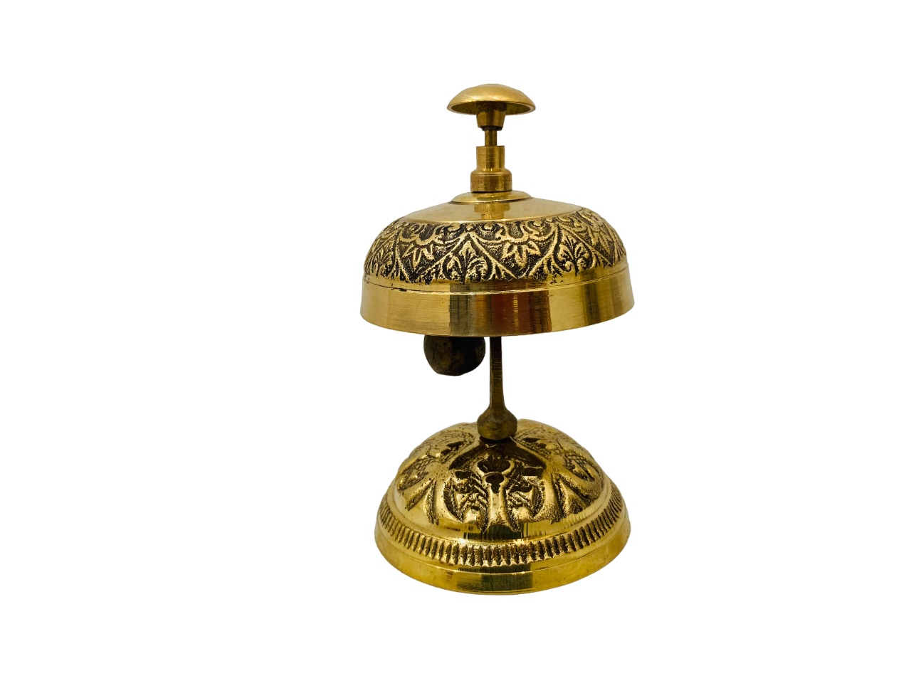 Brass Table Bell - Polished Brass / Puja / Pooja Bell Religious Use Various Sizes Available