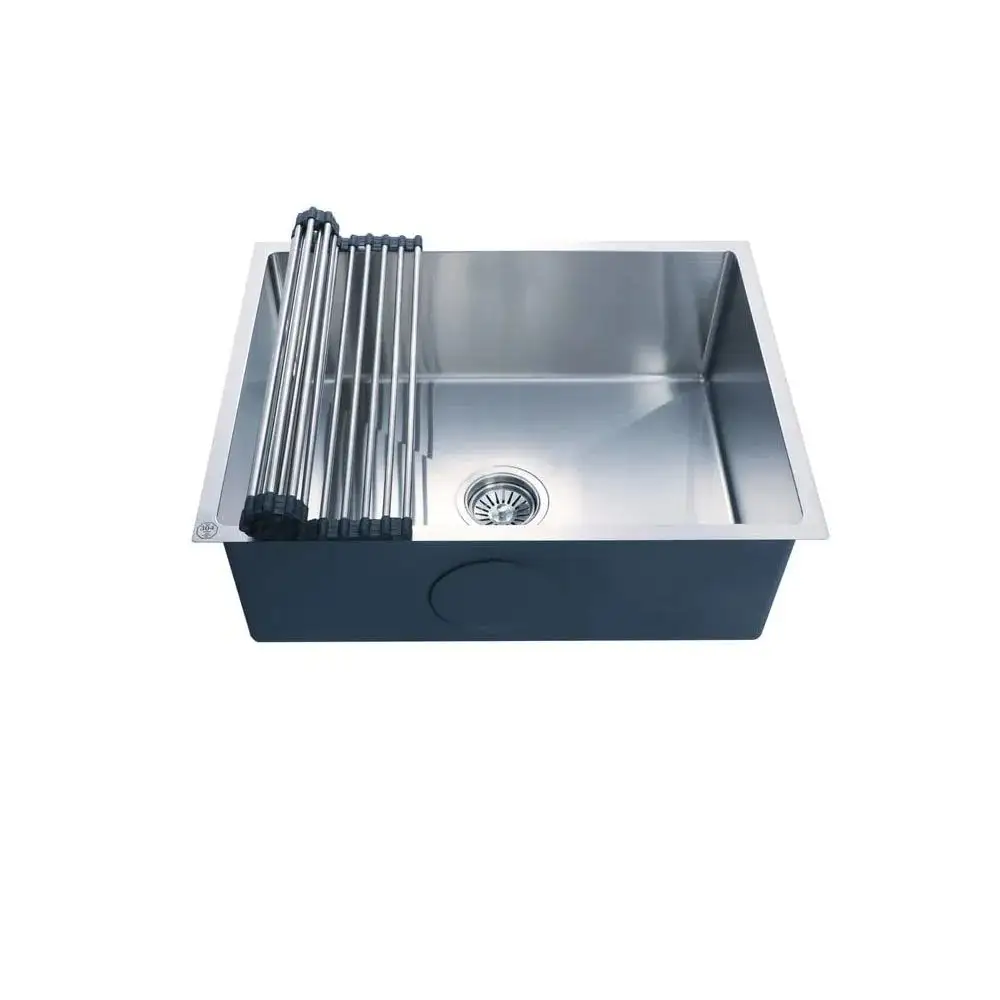 Eullora 304 Grade Stainless Steel Handmade Single Bowl Kitchen Sink Matt Finish 30 x 18 x 09  For Commercial Restaurant