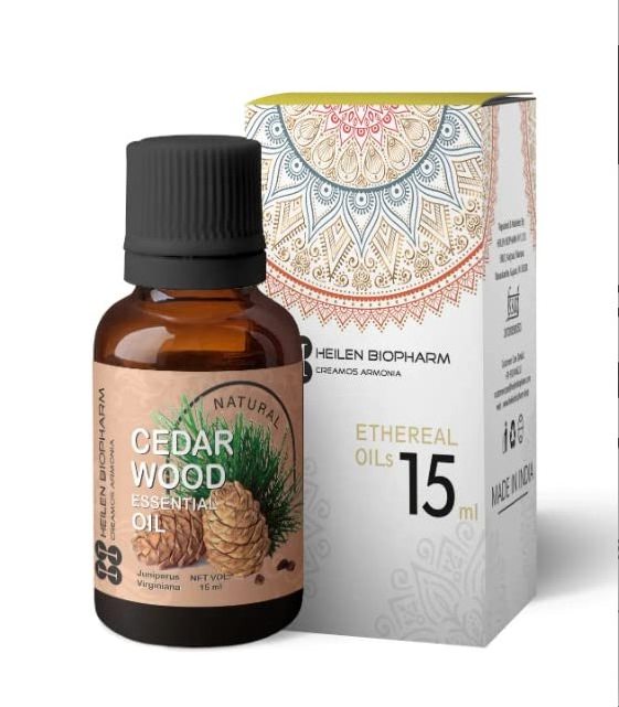 100% Premium Quality Heilen biopharma Cedar Wood Essential Oil 15 Ml Ayurvedic oil indian product best price