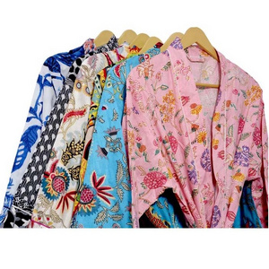 Wholesale Hand Block Print Cotton Kimono Robe, Indian Cotton Kimono Bathrobe, Women's Summer Wear Maxi Gown Night Suit Dress