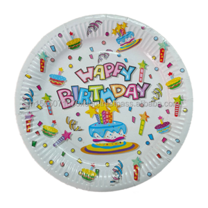 Printed Paper Plates 7 Inches Party Supplies Printed  Plates and Coated Paper Plates  Made in India