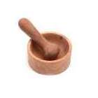 Natural Acacia Wood Mortar and Pestle for Garlic Herb Grinder Handcrafted Crusher Bowl Acacia Mortar & Pestle Bowl