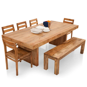 Rectangle Dining Table With Wooden Legs Sturdy Dining Room Funiture Best Price & Affordable Solid Wood Furniture Product