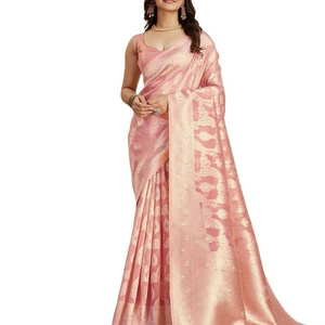 Designer Saree on premium soft Cotton Silk fabric Jacquard work with zari thread from Indian Exporter