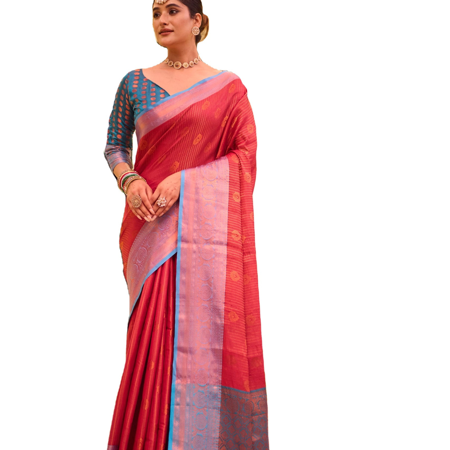 Handloom Kanjivaram Silk Sarees Soft Pure from Indian exporter