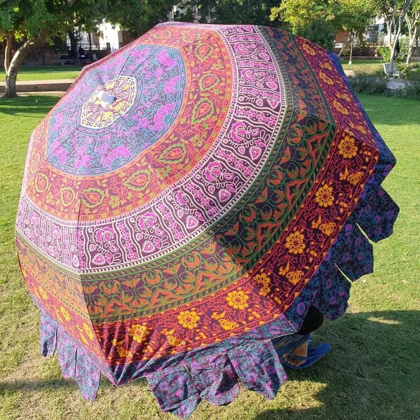 Promotional Outdoor Beach Umbrella Custom Prasol Sun Umbrella Outdoor Beautiful Strong Frame Beach Umbrella Wedding Cotton 50pcs