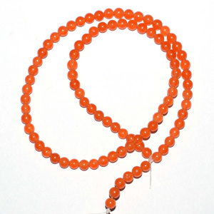 Attractive Orange Jade Gemstone Natural 6 mm round beads Long 13 inch loose strand for Jewelry Styling and Women Jewelry Charms