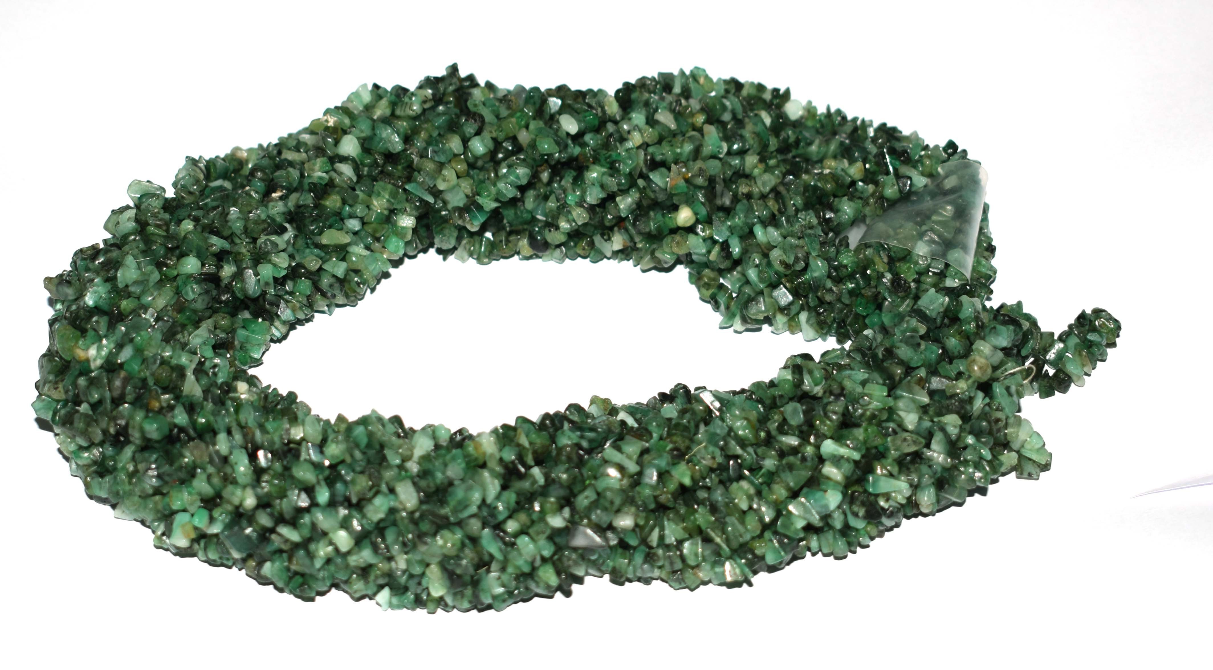 Higher Trending Natural Green Emerald gemstone Beautiful 4-8mm Uncut beads Adorable Long 32inch loose strands for jewelry making