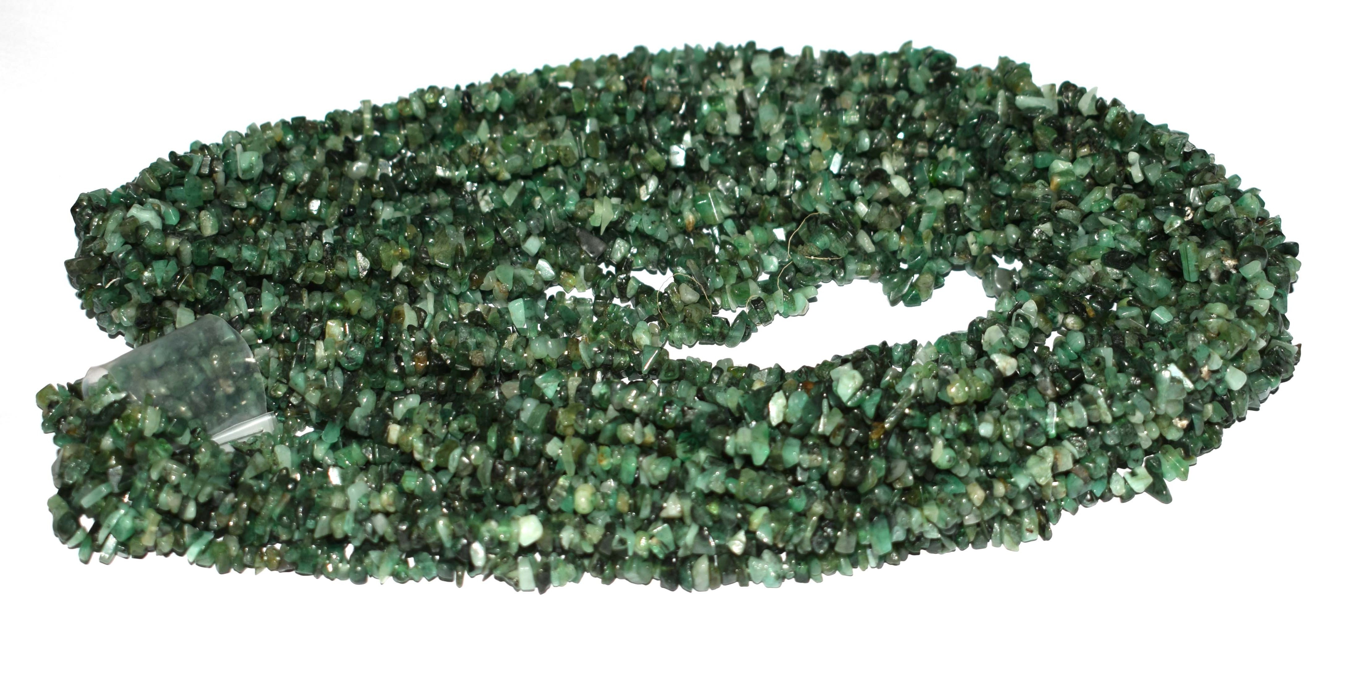 Higher Trending Natural Green Emerald gemstone Beautiful 4-8mm Uncut beads Adorable Long 32inch loose strands for jewelry making