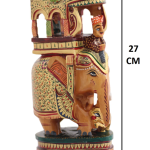 Handmade Painting Beautiful Home and Garden Decoration Wooden Resin Indian Elephant Figurine