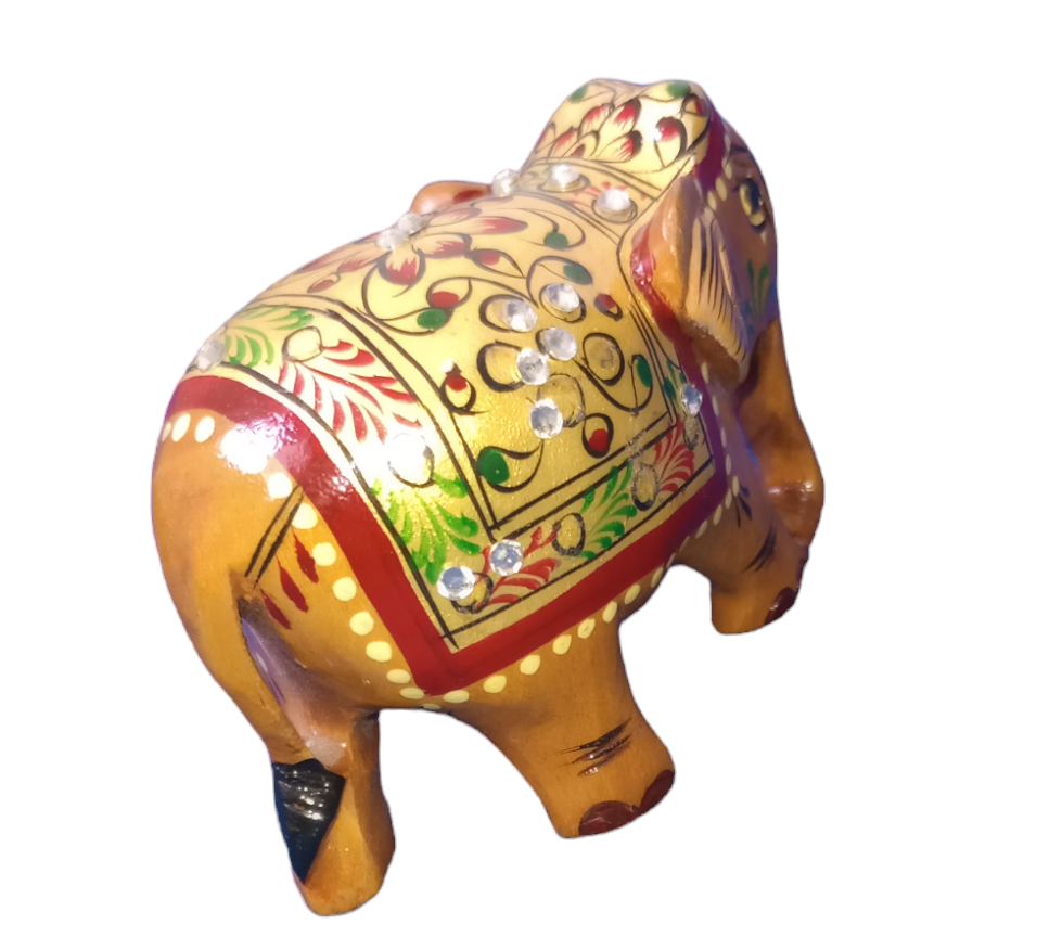 Handmade Beautiful Home and Garden Decoration Wooden Resin Indian Elephant Figurine