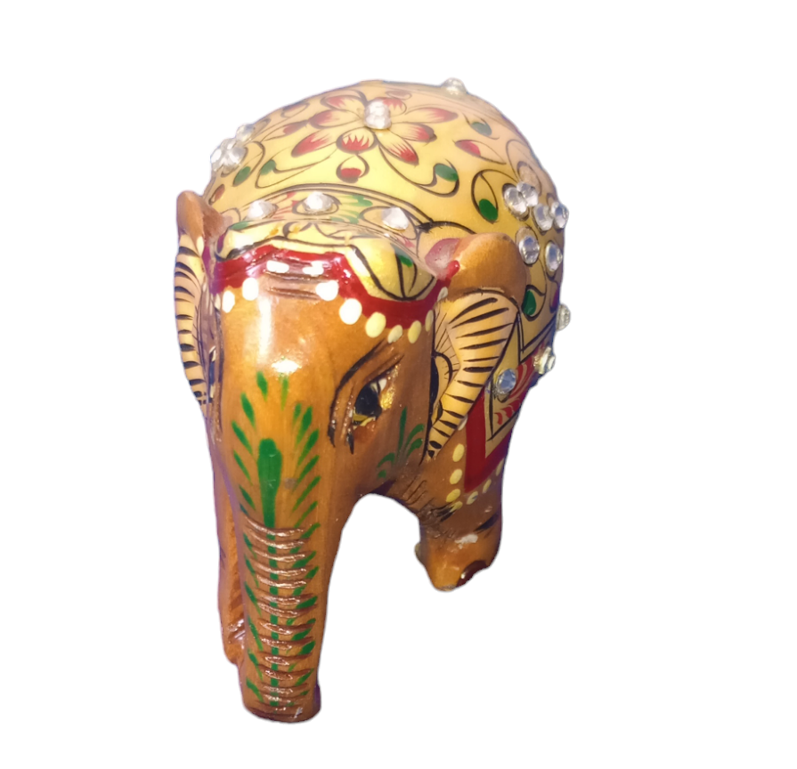 Handmade Beautiful Home and Garden Decoration Wooden Resin Indian Elephant Figurine