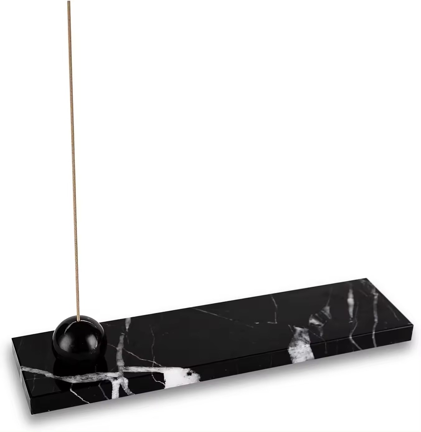 Best Selling Floral Carving Black Marble Soapstone Incense Stick Holder Tea Light for Home Decoration Available for Sale