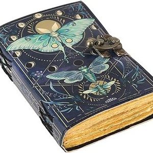 Witchcraft Supplies Blank Spell Book of Shadows Journal Handmade Leather Diary with Lock Clasp from Indian Exporter