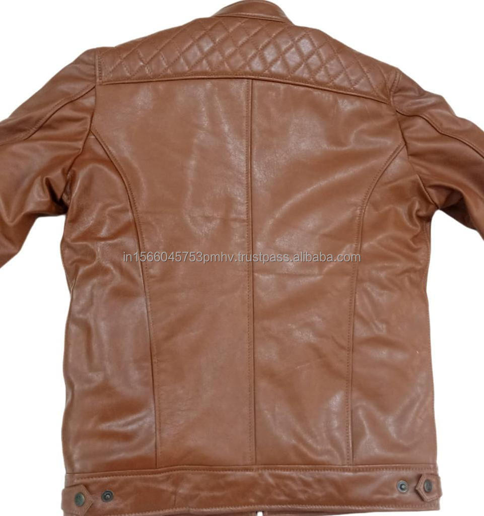 Men Vintage Brown Genuine Leather Jackets New Arrival High Quality Biker Style Outdoor Hiking Royal Look Classic Men's Jackets