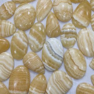 100% natural yellow lace agate cabochon top Quality yellow lace agate  gemstone Hammered Loose stone For Jewelry making  from In