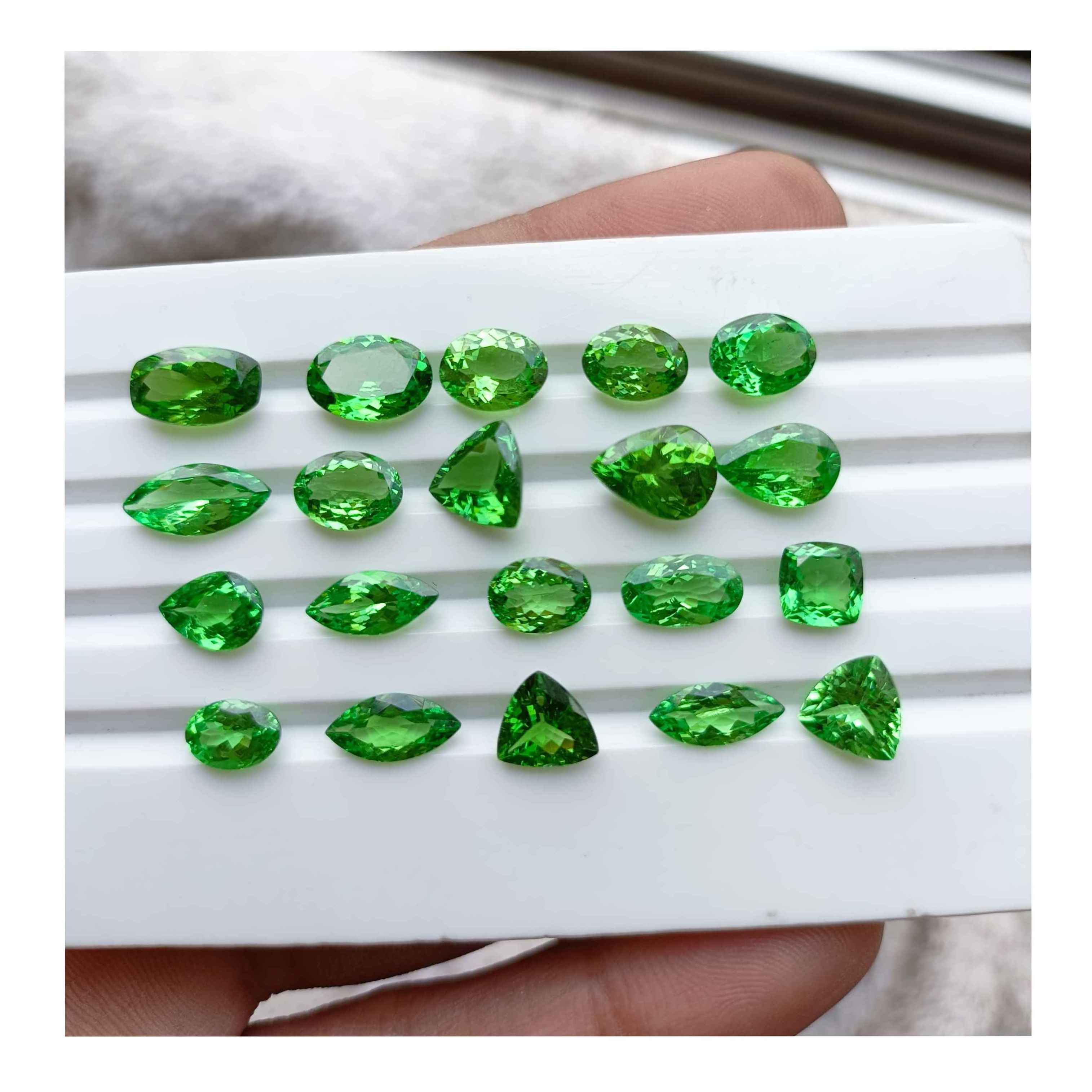 Natural Tsavorite Mix Shape Gemstone Natural Green Garnet Polished Gemstone For Sale By Indian Exporters