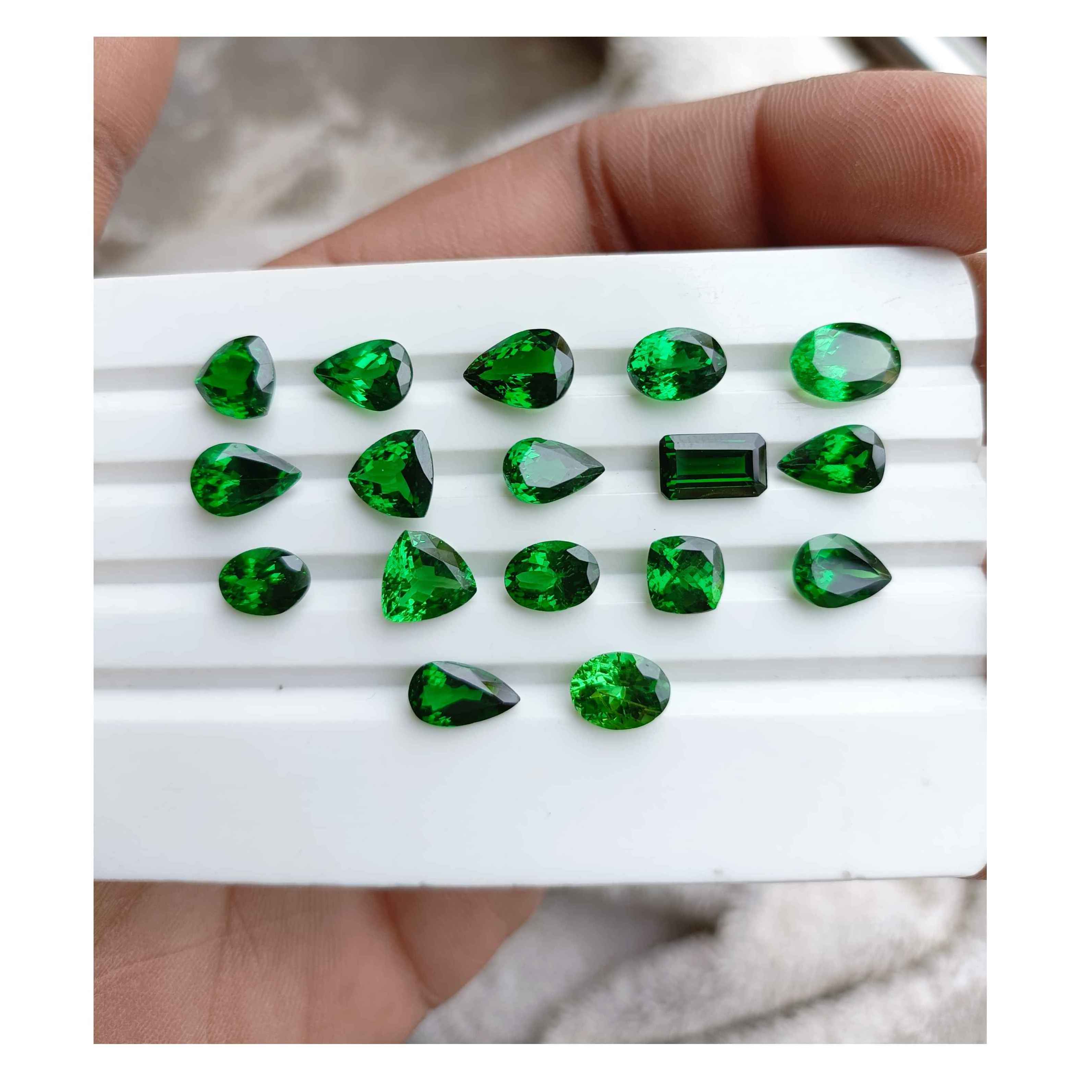 Natural Tsavorite Mix Shape Gemstone Natural Green Garnet Polished Gemstone For Sale By Indian Exporters