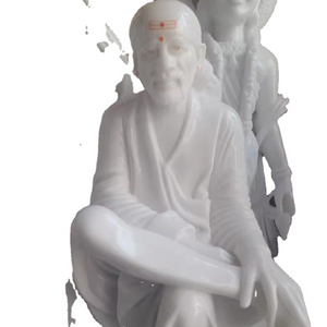 Best Quality Marble Indian Makrana White Marble Shirdi Sai Baba Ji Statue Manufacture Best HandMade Design Sai Nath Murti