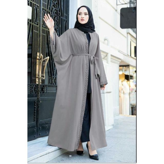 Wholesale Elegant Islamic Clothing Women Muslim Dress Two Layers Chiffon Modest Muslim Dress Open Dubai Abaya