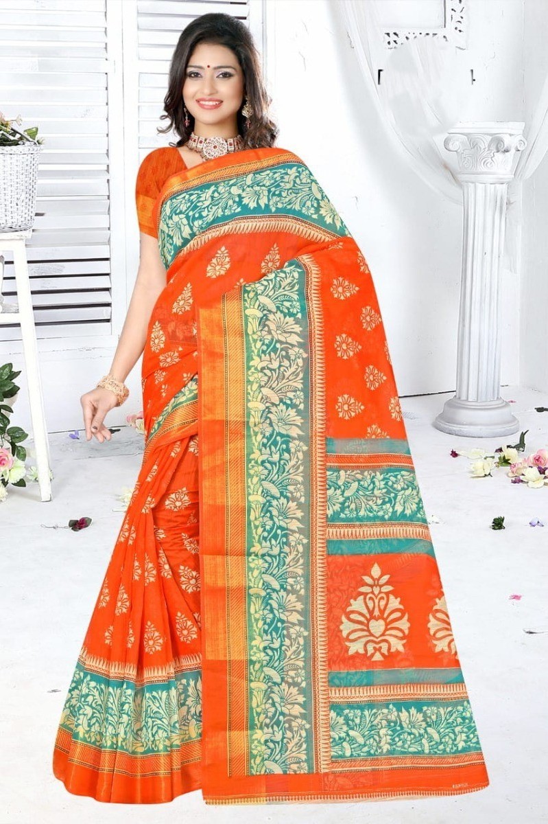 custom made brocade  sarees made from pure cotton  fabrics for making women's clothing in saree