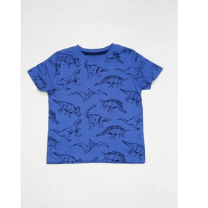 Surplus BOYS PRINTED T SHIRT NAVY All over Printed T Shirt Wholesale Boys Short Sleeve T Shirt Stocklot O-neck from India