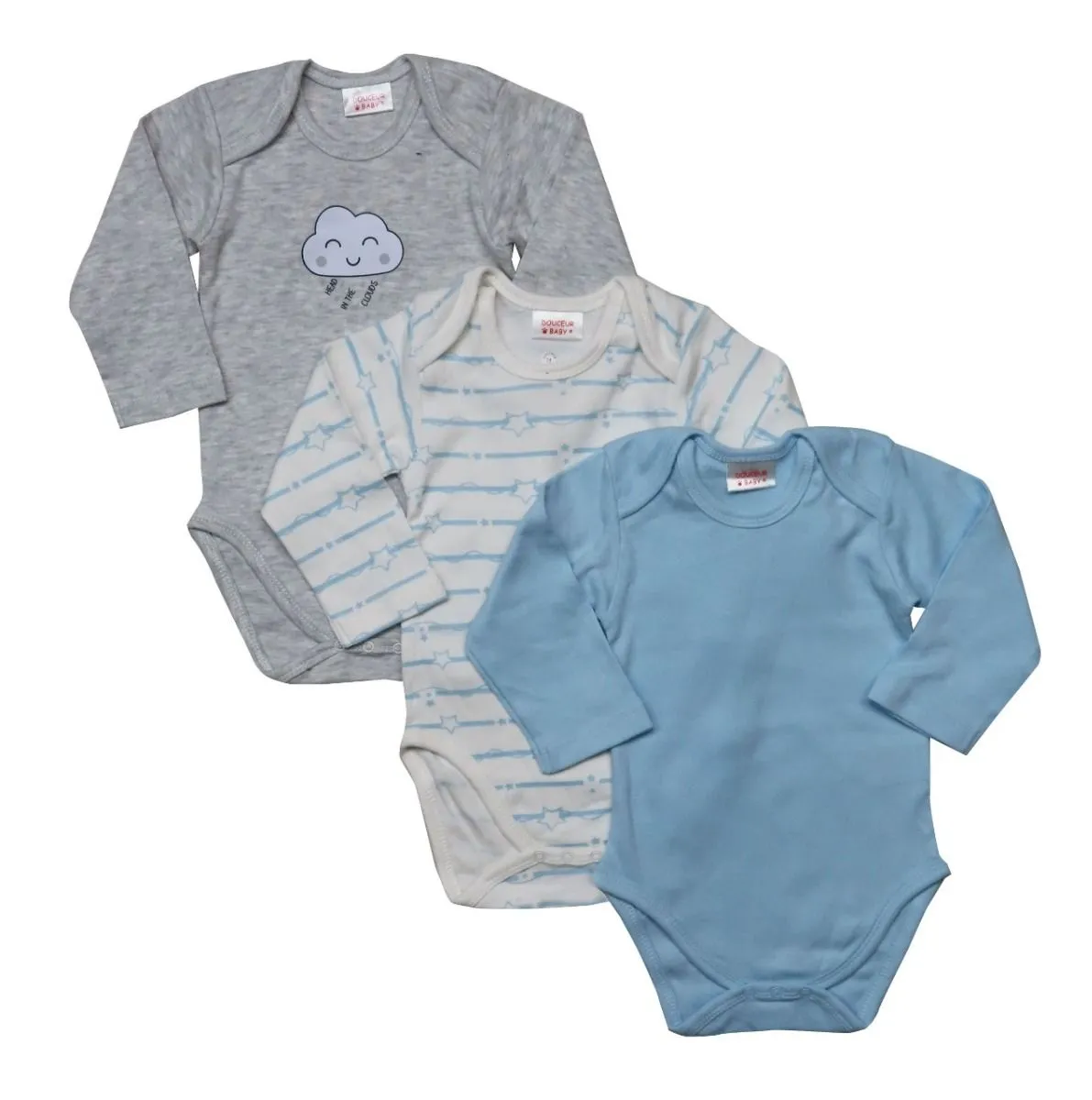 Newborn Baby Sleepsuit High Quality BABY 3 PACK L/S BODYSUITS Wholesale factory Supply Baby Rompers Infants Wholesale Clothing