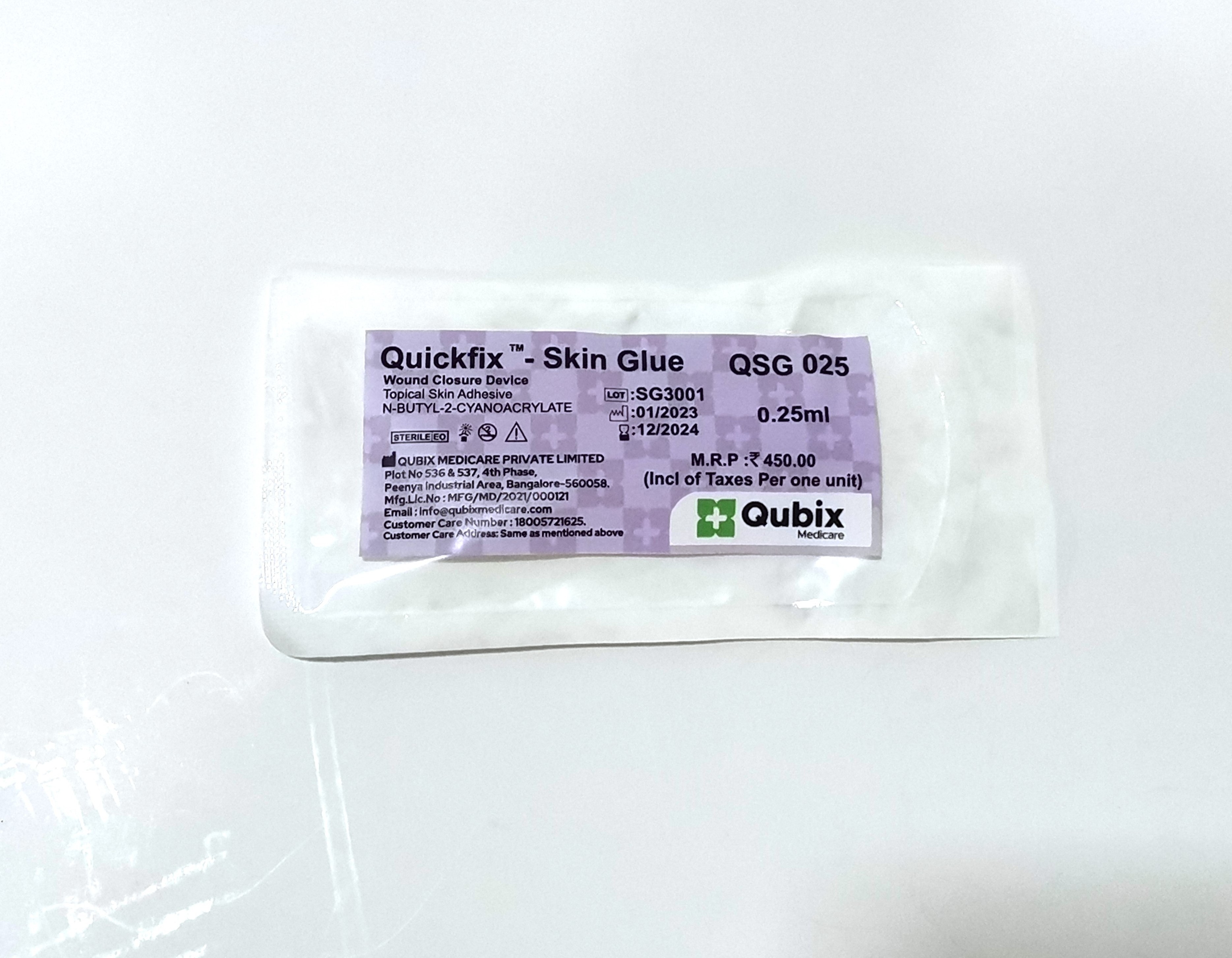 Qubix Quickfix- Skinglue Topical Skin Adhesive Wound Closure Device Medical Skin Glue Top Quality Product