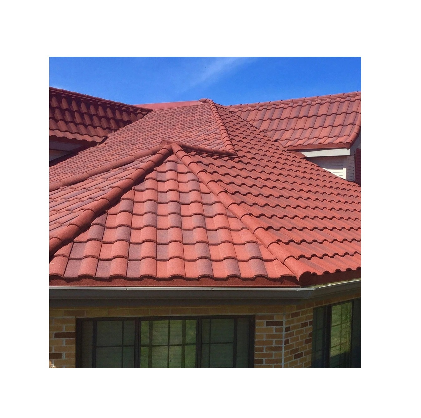 Hot Sale Color Coated Concrete Roof Tile Eco Friendly Outdoor Roofing Tiles from Indian Exporter and Manufacturer