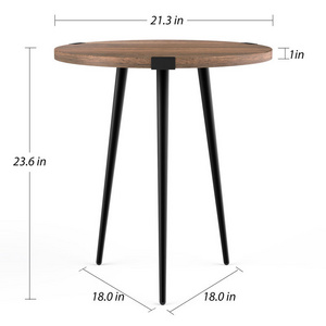 High quality Round  modern luxury side tea table for room End Coffee table for bedroom Living Room furniture Metal Frame