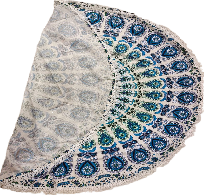 Tapestry Mandala Round Table Runner Traditional Cotton Table Mat And Cover For Wedding Floral design Beach Throw Yoga Mat