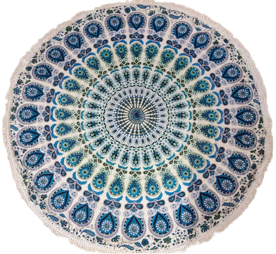 Tapestry Mandala Round Table Runner Traditional Cotton Table Mat And Cover For Wedding Floral design Beach Throw Yoga Mat