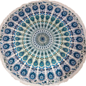 Tapestry Mandala Round Table Runner Traditional Cotton Table Mat And Cover For Wedding Floral design Beach Throw Yoga Mat