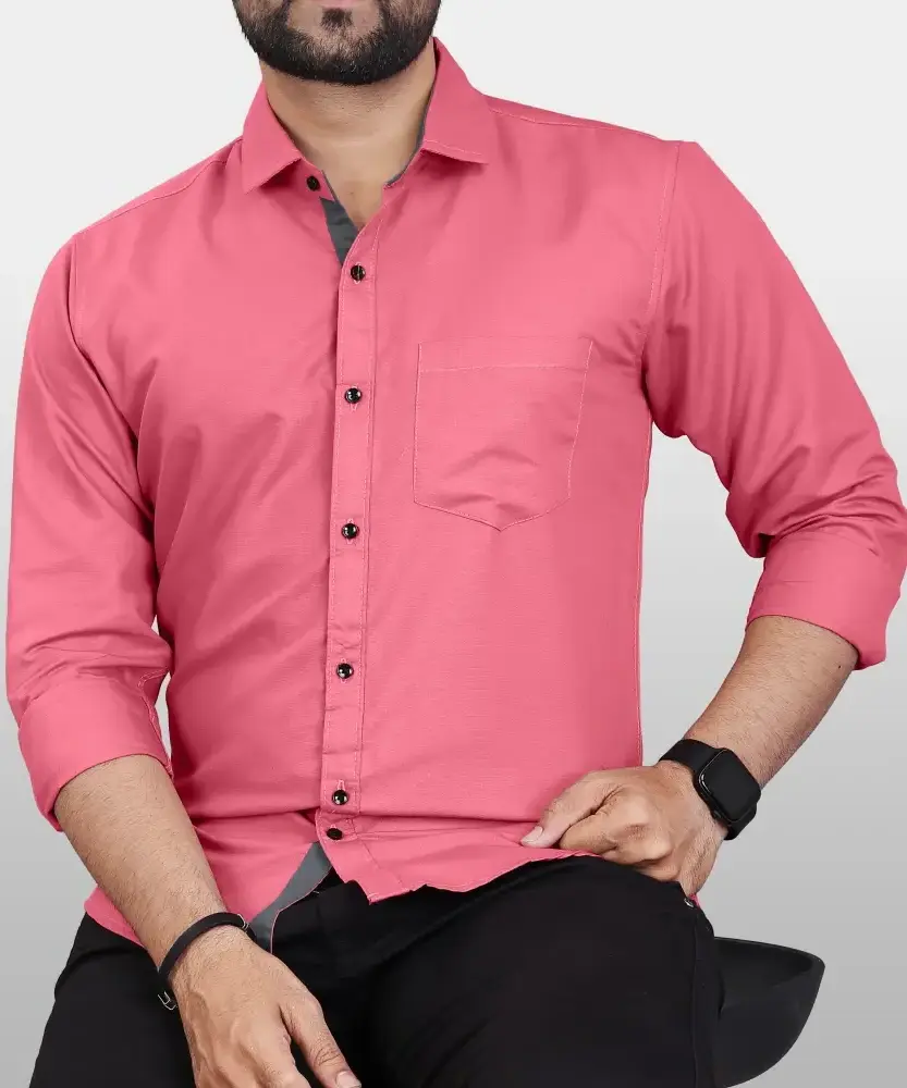 Best Quality New Design Cherry Pink Polycotton Formal Shirt for Mens for Office Formal Wear Use from Indian Exporter