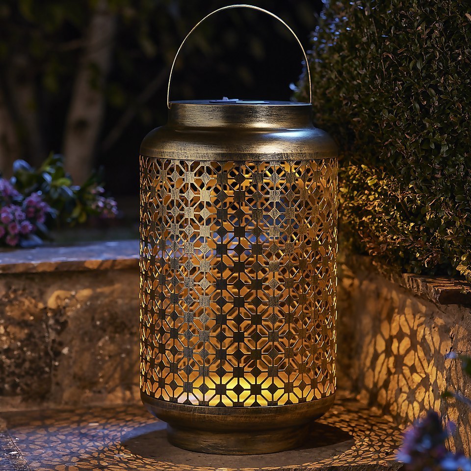 Customized Design Retro with Handle Solar Lights Solar Lantern LED Garden Lights Metal Lamp Solar Lantern