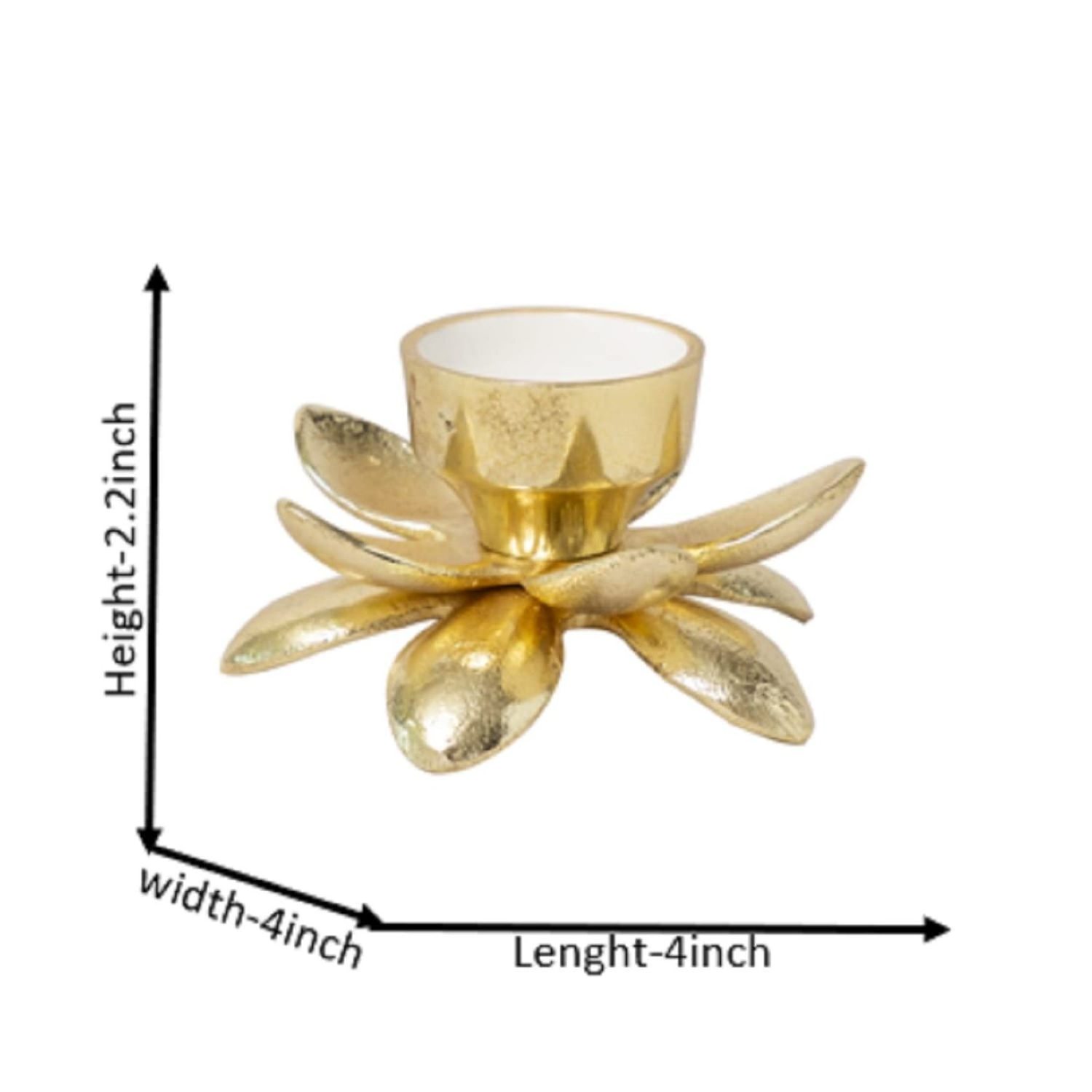 Homes Gold Blooming Lotus Candle Holder Tea Light Candle Holders Tea light for home decoration handmade gold candle votive