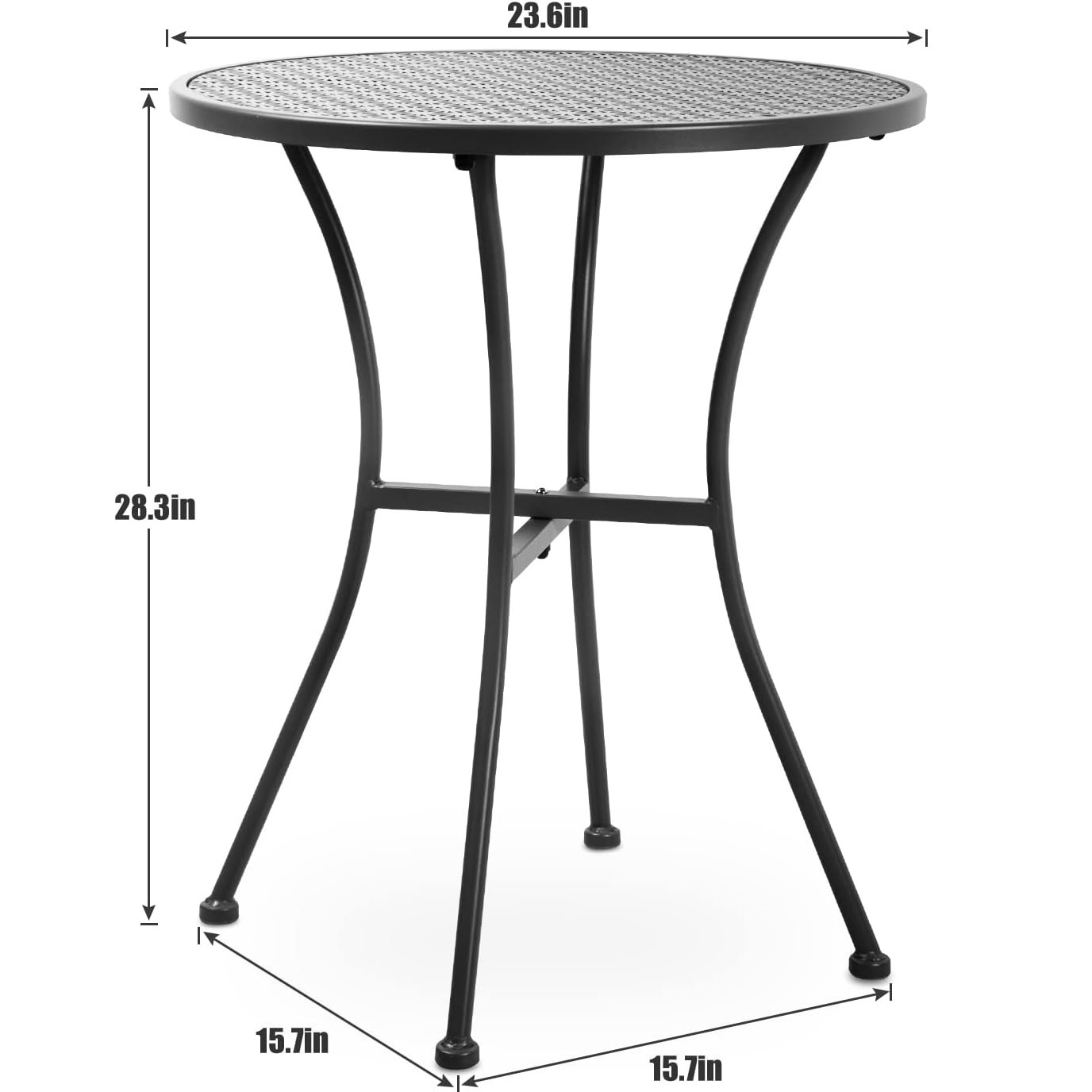 Steel Metal Round Table for Outdoor Patio Coffee Table Black  luxury design