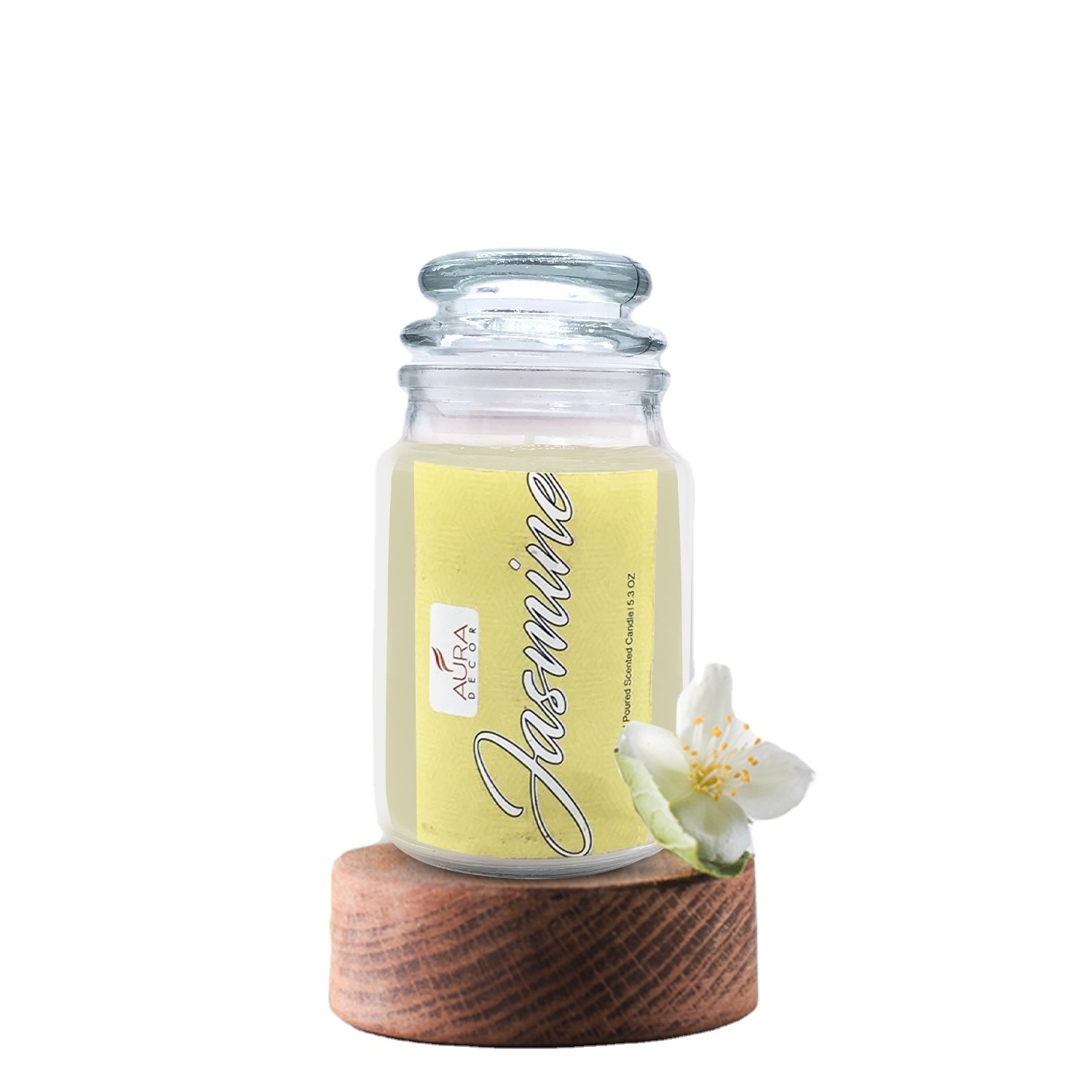 AuraDecor Fragrance Jar Candle Comes With Multi Fragnces Burning Time 72 Hours Approx , Smokeless in 160gm