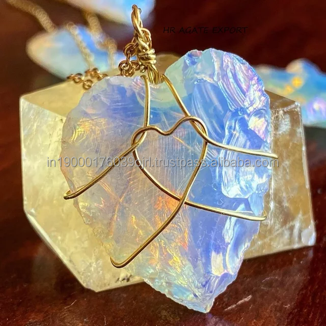 arrowhead crystal healing stone amethyst glass star shape golden wire wrapping arrowheads pendant necklace for sale