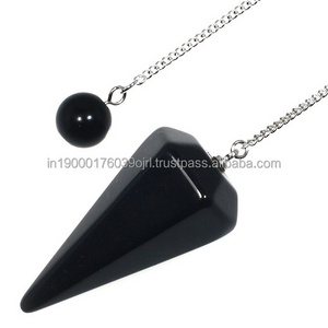 agate stone crystals healing black obsidian stones natural agate dowsing crystal pendulums buy from TAJ GEMSTONE EXPORT